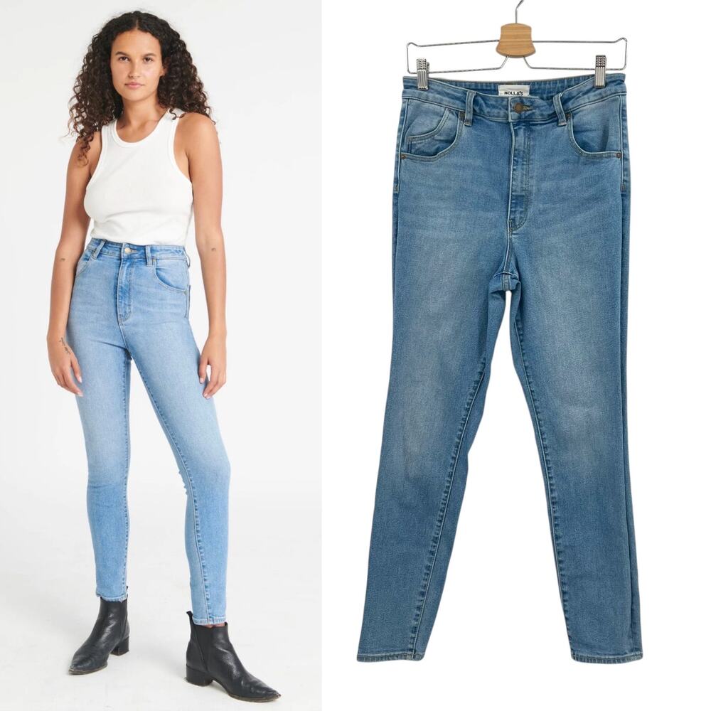 Rolla's Eastcoast Ankle Jeans High Rise Skinny‎ Denim Ocean Blue Size 31